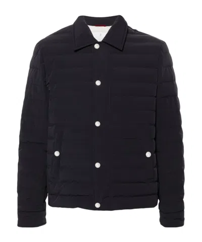 Brunello Cucinelli Snap Quilted Down Jacket In Black