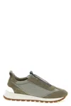 Brunello Cucinelli Runners Sneakers Pull Tab Rubber Sole In Gray