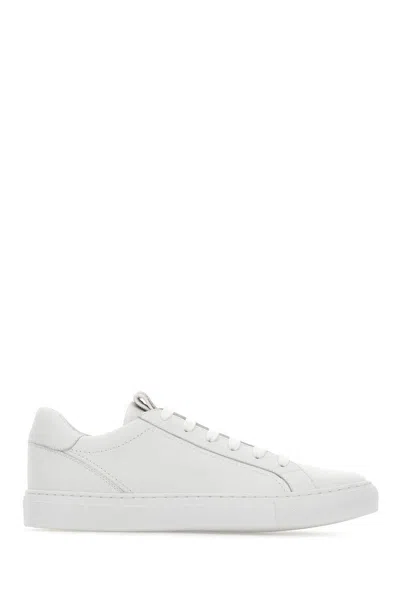 Brunello Cucinelli 20mm Leather Low Top Sneakers In White