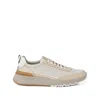 Brunello Cucinelli Beige Washed Suede Runners In Neutral