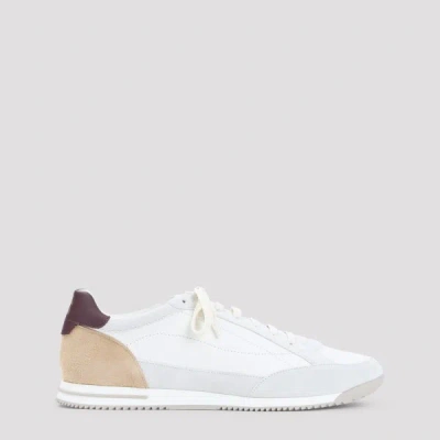 Brunello Cucinelli Sneaker Low Top Contrasting Heel Panel In White
