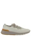 Brunello Cucinelli Knitted Sneakers In Beige