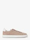 Brunello Cucinelli Suede Low-top Sneakers In Beige