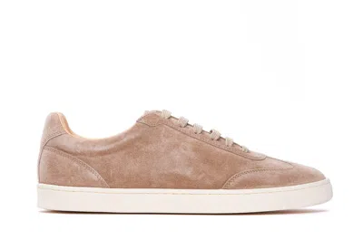 Brunello Cucinelli Men Suede Sneakers In Brown