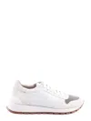 Brunello Cucinelli White Lace Velour Sneakers In White