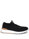 Brunello Cucinelli Wool Sneakers Rubber Sole In Black