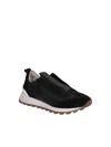Brunello Cucinelli Monili-embellished Slip-on Sneakers In Black