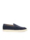 Brunello Cucinelli Round Toe Slip-on Loafers In Blue