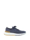 Brunello Cucinelli Knitted Sneakers In Blue