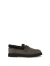 Brunello Cucinelli Women Furry Loafers In Gray