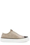 Brunello Cucinelli Dove Grey Suede Precious Toe Sneakers