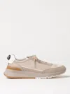 Brunello Cucinelli Beige Washed Suede Runners In Beige