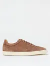 Brunello Cucinelli Man Sneakers Khaki Size 9 Leather In Brown