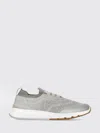 Brunello Cucinelli Knitted Running Low-top Sneakers In Gray