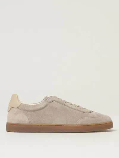 Brunello Cucinelli Leather-trimmed Suede Sneakers In Multi