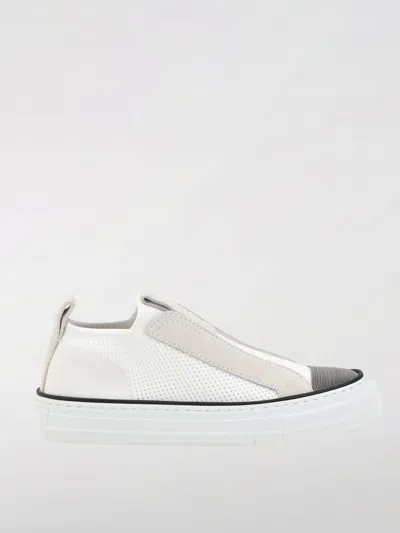 Brunello Cucinelli Monili Slip-on Shoes In White