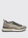Brunello Cucinelli Streamlined Sneakers With Mesh Panels In Brown