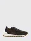 Brunello Cucinelli Suede Running Sneaker In Brown
