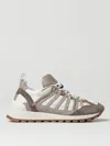 Brunello Cucinelli Mesh And Suede Running Sneakers In Grey
