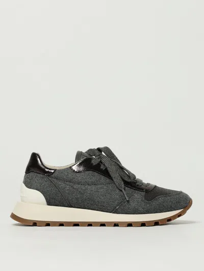 Brunello Cucinelli Sneakers  Woman Color Grey In Gray