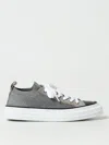 Brunello Cucinelli Monili-detailed Lurex Sneakers In 银色