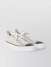 Brunello Cucinelli Low Top Sneaker With Tab On The Heel In Cotton Knit