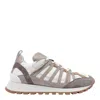 Brunello Cucinelli Low Top Sneakers Mesh Panels In Grey