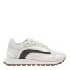 Brunello Cucinelli Women Grey Suede And Twill Precious Stripe Runners In White