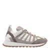 Brunello Cucinelli Low Top Sneakers Mesh Panels In Grey