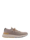 Brunello Cucinelli Knitted-upper Sneakers In Grey