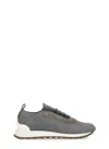 Brunello Cucinelli Knit Monili Runner Sneakers In Grey