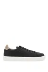 Brunello Cucinelli Men's Grained Calfskin Low-top Sneakers