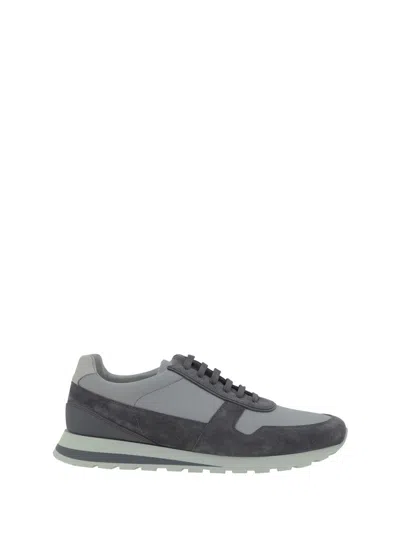 Brunello Cucinelli Logo Printed Low-top Sneakers In White