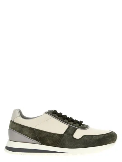 Brunello Cucinelli Suede Leather Sneakers In Multicolor