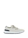Brunello Cucinelli Ivory Chiné Knit Runners In Neutral