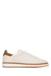 Brunello Cucinelli Flat Sole Round Toe Sneakers In Panamawhisky