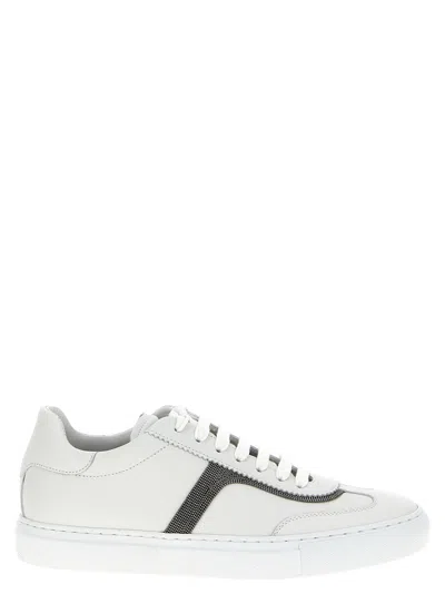 Brunello Cucinelli Sneakers Precious Detail In White