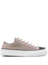 Brunello Cucinelli Sneaker With Precious Toe In Brown