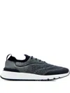 Brunello Cucinelli Runners In Techno Cotton Knit With Termonastrature Shoes In Gray
