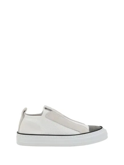 Brunello Cucinelli Precious Toe Slip In White