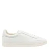 Brunello Cucinelli Smooth Leather Sneakers With Minimalist Design In Neutral