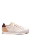 Brunello Cucinelli Sneaker Low Top Contrasting Heel Panel In White