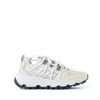 Brunello Cucinelli Bead-embellished Stretch-knit And Suede Sneakers In White