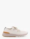 Brunello Cucinelli Logo Embossed Low-top Sneakers In White