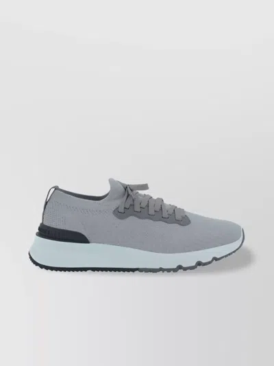 Brunello Cucinelli Sneakers With Contrasting Heel And Sole