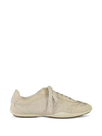 Brunello Cucinelli Sneakers With Monili Embroidery Beige In Neutral