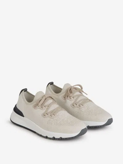 Brunello Cucinelli Sneakers With Perforated Detail In White