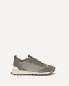 Brunello Cucinelli Runners Sneakers Pull Tab Rubber Sole In Brown