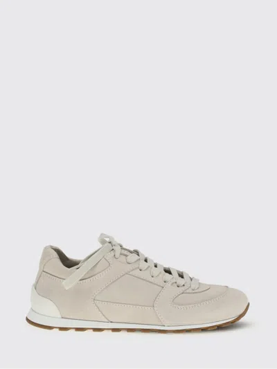 Brunello Cucinelli Suede Sneakers In Neutral