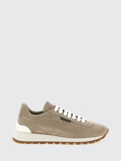 Brunello Cucinelli Sneakers Woman Color Beige In Brown